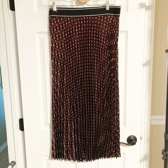 Loft Bow Pleated Midi Skirt NWT Size LT - Picture 4 of 8